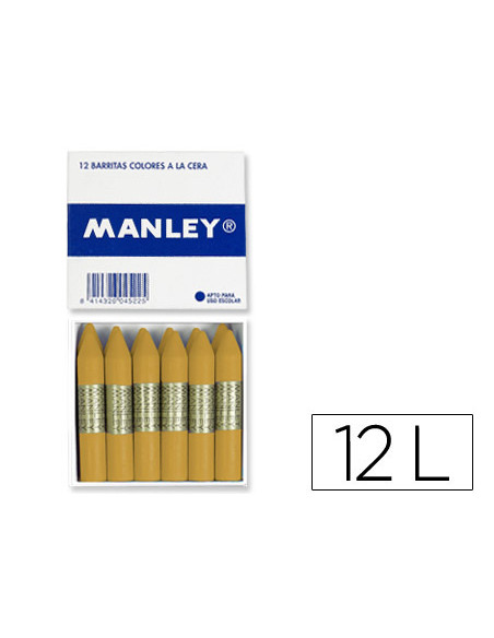 MANLEY CERAS 60MM (64) ESTUCHE DE 12 OCRE MADERA