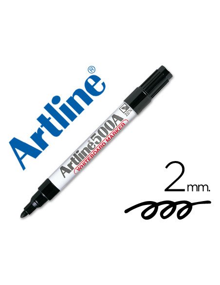 Rotulador artline pizarra ek-500 negro punta redonda 2 mm recargable