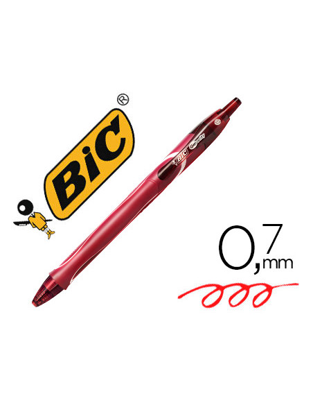 BIC BOLÍGRAFO TINTA DE GEL RETRÁCTIL GEL-OCITY QUICK DRY ROJO