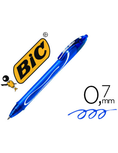 BIC BOLÍGRAFO TINTA DE GEL RETRÁCTIL GEL-OCITY QUICK DRY AZUL