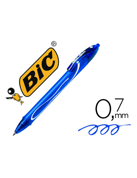 BIC BOLÍGRAFO TINTA DE GEL RETRÁCTIL GEL-OCITY QUICK DRY AZUL