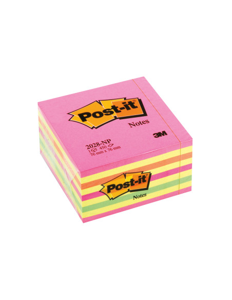 POST-IT CUBO DE NOTAS 450H 76X76 TONOS PASTEL MULTICOLOR