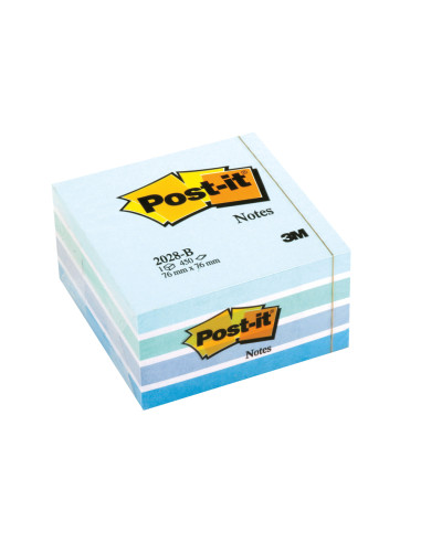 POST-IT CUBO DE NOTAS MULTICOLOR 5X90 HOJAS 76X76 TONOS AZUL PASTEL