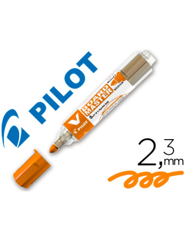 Rotulador pilot v board master para pizarra blanca naranja tinta liquida trazo 2,3mm