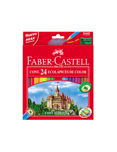 FABER CASTELL LÁPICES DE COLORES CLASSIC C/SURTIDOS ESTUCHE 24 UD