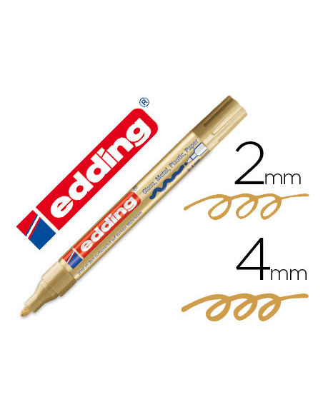 EDDING MARCADOR PERMANENTE TINTA OPACA 750 ORO