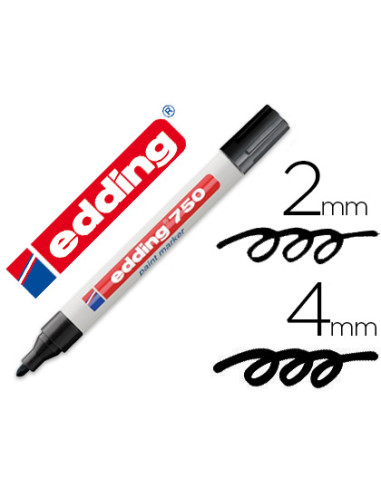 EDDING MARCADOR PERMANENTE TINTA OPACA 750 NEGRO