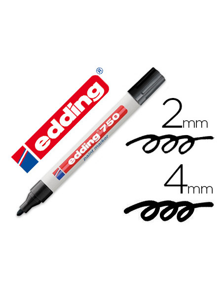 EDDING MARCADOR PERMANENTE TINTA OPACA 750 NEGRO