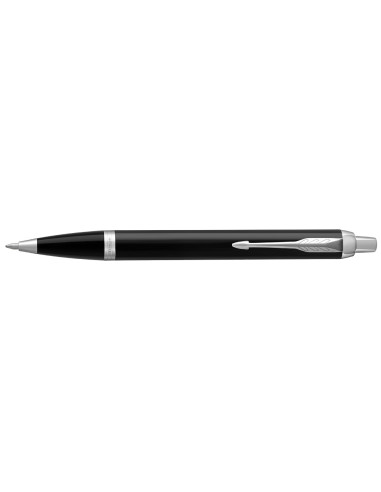 PARKER BOLÍGRAFO IM BLACK CHROME TRIM BALLPOINT PUNTA MEDIA TINTA AZUL