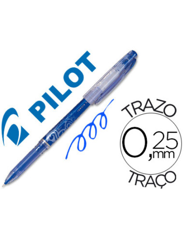 PILOT BOLIGRAFO TINTA BORRABLE FRIXION POINT CLICKER 0.5 AZUL