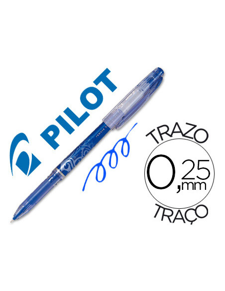 PILOT BOLIGRAFO TINTA BORRABLE FRIXION POINT CLICKER 0.5 AZUL