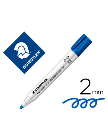 STAEDTLER ROTULADOR PIZARRA-BLANCA LUMOCOLOR PUNTA REDONDA AZUL 351-3