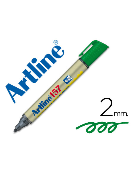 Rotulador artline pizarra ek-157 verde punta redonda 2 mm