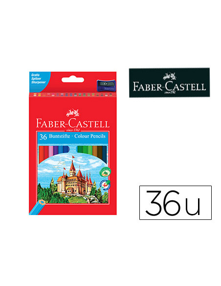 FABER CASTELL LÁPICES DE COLORES CLASSIC C/SURTIDOS ESTUCHE 36 UD