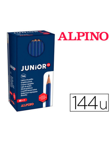 ALPINO LÁPIZ DE GRAFITO JUNIOR HB-2 CON CABECILLA HB ECONOMY PACK DE 144U