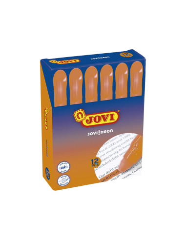 JOVI MARCADOR FLUORESCENTE JOVI!NEON DE GEL EN STICK 140MM NARANJA CAJA 12 UD