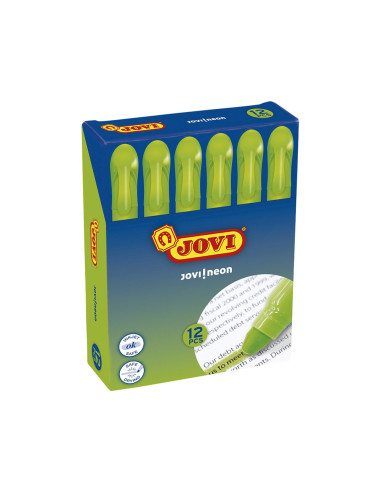 JOVI MARCADOR FLUORESCENTE JOVI!NEON DE GEL EN STICK 140MM VERDE CAJA 12 UD