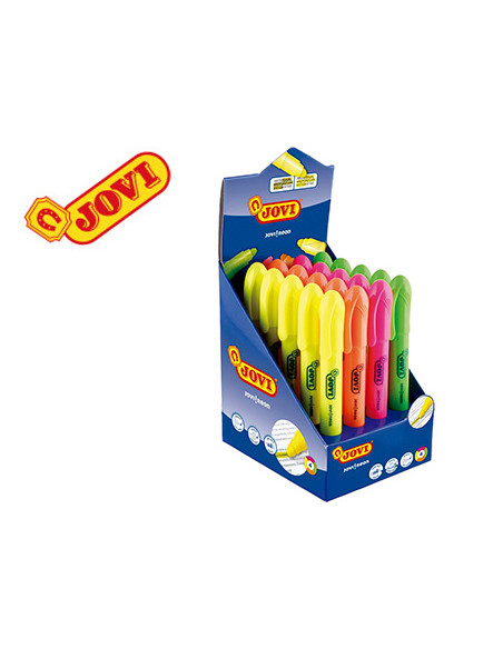 JOVI MARCADOR FLUORESCENTE JOVI!NEON DE GEL EN STICK 140MM C/SURTIDOS EXPOSITOR 20 UD