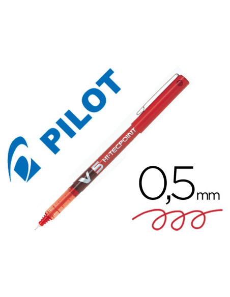 PILOT ROLLER TINTA LÍQUIDA V-5 HI-TECPOINT ROJO