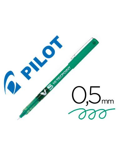 PILOT ROLLER TINTA LÍQUIDA V-5 HI-TECPOINT VERDE