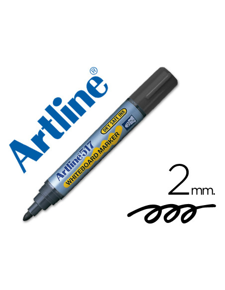 Rotulador artline pizarra ek-517 negro -punta redonda 2 mm -tinta de bajo olor