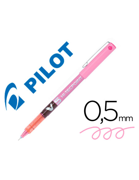 PILOT ROLLER TINTA LÍQUIDA V-5 HI-TECPOINT ROSA