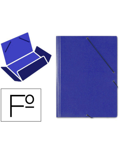 Carpeta gomas solapas carton saro tamaño folio azul