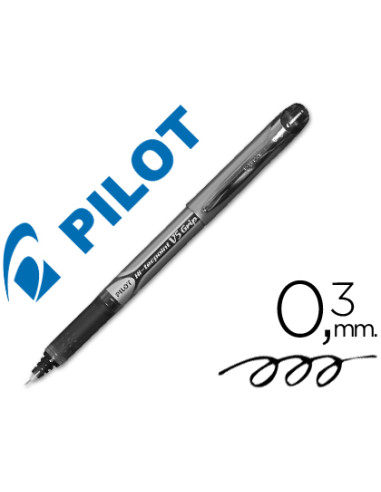 PILOT ROLLER TINTA LÍQUIDA V-5 GRIP HI-TECPOINT NEGRO