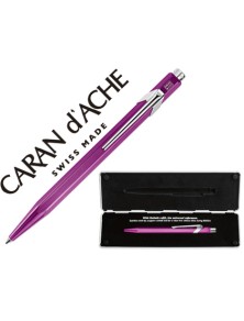 BOLIGRAFO CARAN D''ACHE 849 POP LINE METALIZADO VIOLETA CON ESTUCHE PUNTA MEDIA