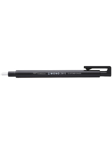 TOMBOW PORTAGOMAS MONO ZERO PUNTA 2,3MM REDONDA CUERPO NEGRO