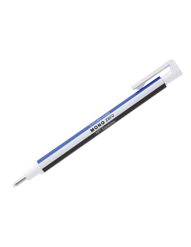 TOMBOW PORTAGOMAS MONO ZERO PUNTA 2,3MM REDONDA CUERPO BLANCO/AZUL/NEGRO