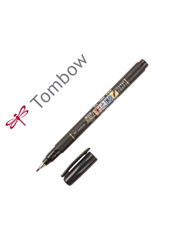 TOMBOW FUDENOSUKE ROTULADOR CALIGRAFÍA PUNTA ELÁSTICA BLANDA NEGRO