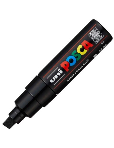 POSCA MARCADOR  PC-8K NO PERMANENTE PUNTA BISELADA 8.0MM NEGRO