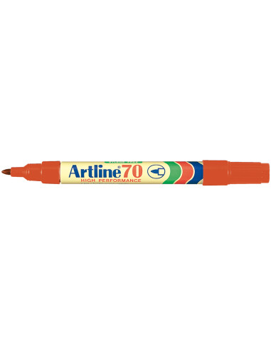 Rotulador artline marcador permanente ek-70 rojo punta redonda 1.5 mm papel metal y cristal