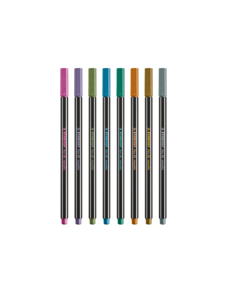 STABILO ROTULADORES PEN 68 METALLIC C/SURTIDOS METÁLICOS ESTUCHE DE PLÁSTICO 8 UD