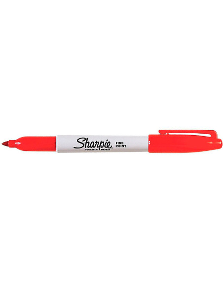 SHARPIE MARCADOR PERMANENTE FINE 0,9MM PUNTA REDONDA ROJO