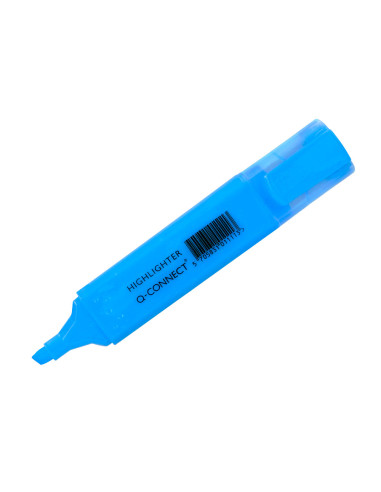 Rotulador q-connect fluorescente azul punta biselada