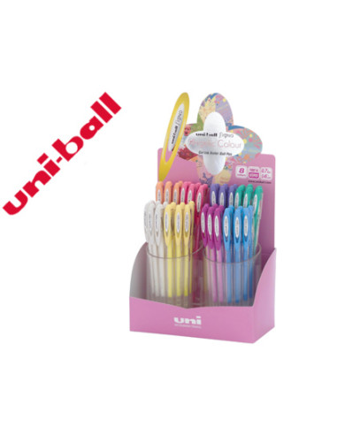 UNIBALL ROLLERBALL SIGNO ANGELIC COLOUR UM-120AC/4D 0.7MM C/SURTIDOS PASTEL EXPOSITOR 48 UD