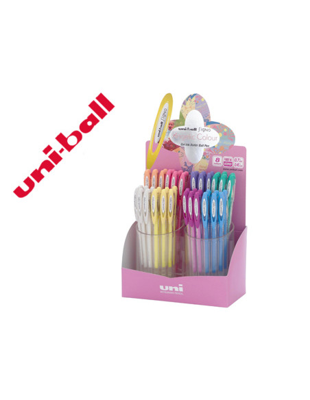 UNIBALL ROLLERBALL SIGNO ANGELIC COLOUR UM-120AC/4D 0.7MM C/SURTIDOS PASTEL EXPOSITOR 48 UD