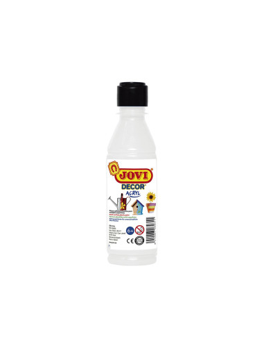 JOVI PINTURA PLÁSTICA JOVIDECOR ACRYL BOTELLA DE 250ML BLANCO