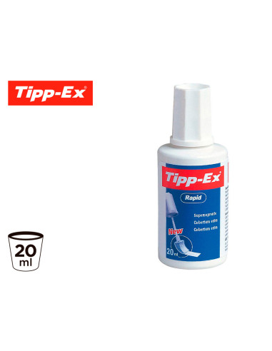 TIPP-EX CORRECTOR LÍQUIDO RAPID BOTE 20ML CAJA 10 UD