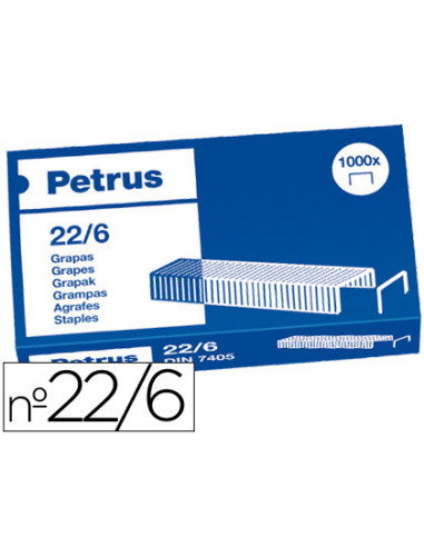 PETRUS GRAPAS 22/6 COBREADAS -CAJA DE 1000-