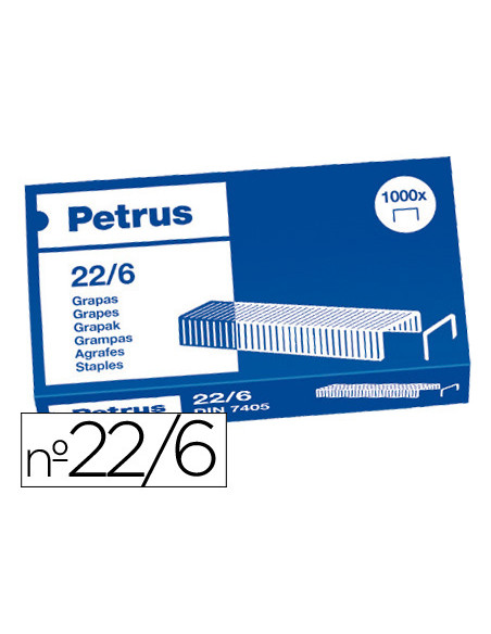 PETRUS GRAPAS 22/6 COBREADAS -CAJA DE 1000-