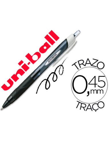 UNIBALL ROLLERBALL JETSTREAM SPORT SXN-150 RETRÁCTIL 1.0MM NEGRO