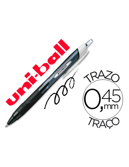 UNIBALL ROLLERBALL JETSTREAM SPORT SXN-150 RETRÁCTIL 1.0MM NEGRO