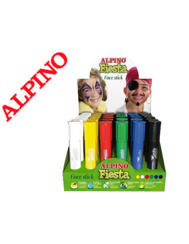 ALPINO MAQUILLAJE EN BARRA FIESTA FACE STICK CAJA EXPOSITORA DE 30 C/SURTIDOS