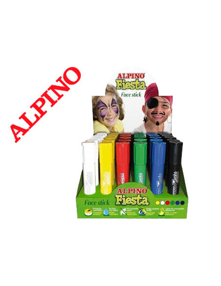 ALPINO MAQUILLAJE EN BARRA FIESTA FACE STICK CAJA EXPOSITORA DE 30 C/SURTIDOS