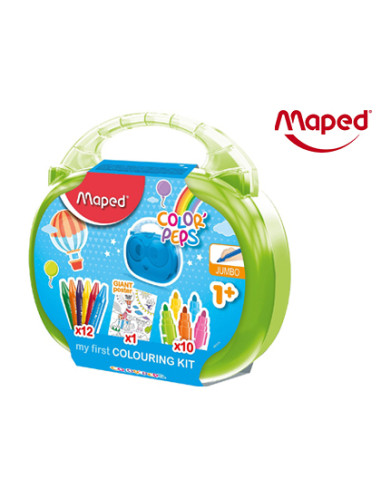 MAPED MALETÍN DE COLOREADO EARLY AGE PARA NIÑOS +1 AÑO 23 PIEZAS COLORES SURTIDOS