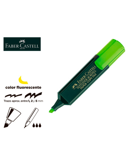 FABER CASTELL MARCADOR FLUORESCENTE TEXTLINER 48 VERDE