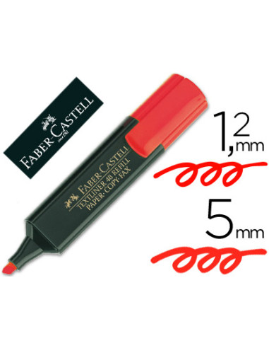 FABER CASTELL MARCADOR SUPERFLUORESCENTE TEXTLINER 48 ROJO